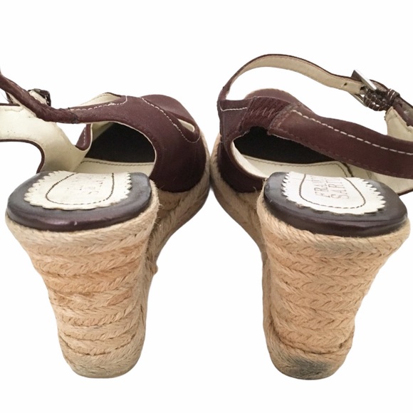 🎀5/$25🎀 FRANCO SARTO Queen Chocolate Brown Wedge Size 6.5 - Picture 2 of 10